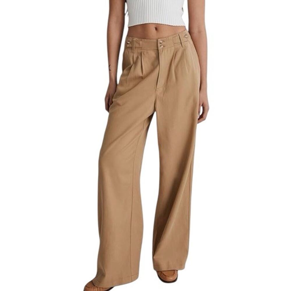Madewell Camel Wide Leg Trousers